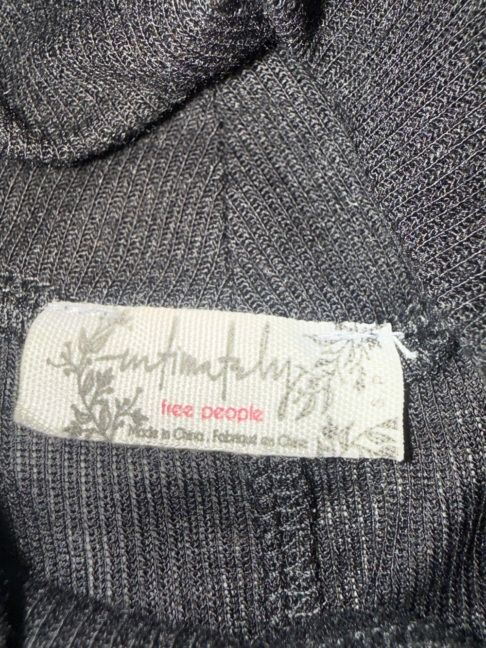 NWT Free People Intimately Close To Home Layering Top in Black Small - Picture 9 of 9